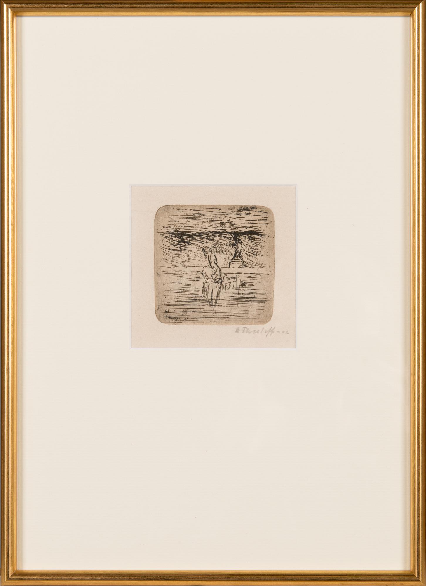 Ellen Thesleff, kuivaneula, laattasigneerattu sekä signeerattu ja päivätty-02 lyijykynällä.