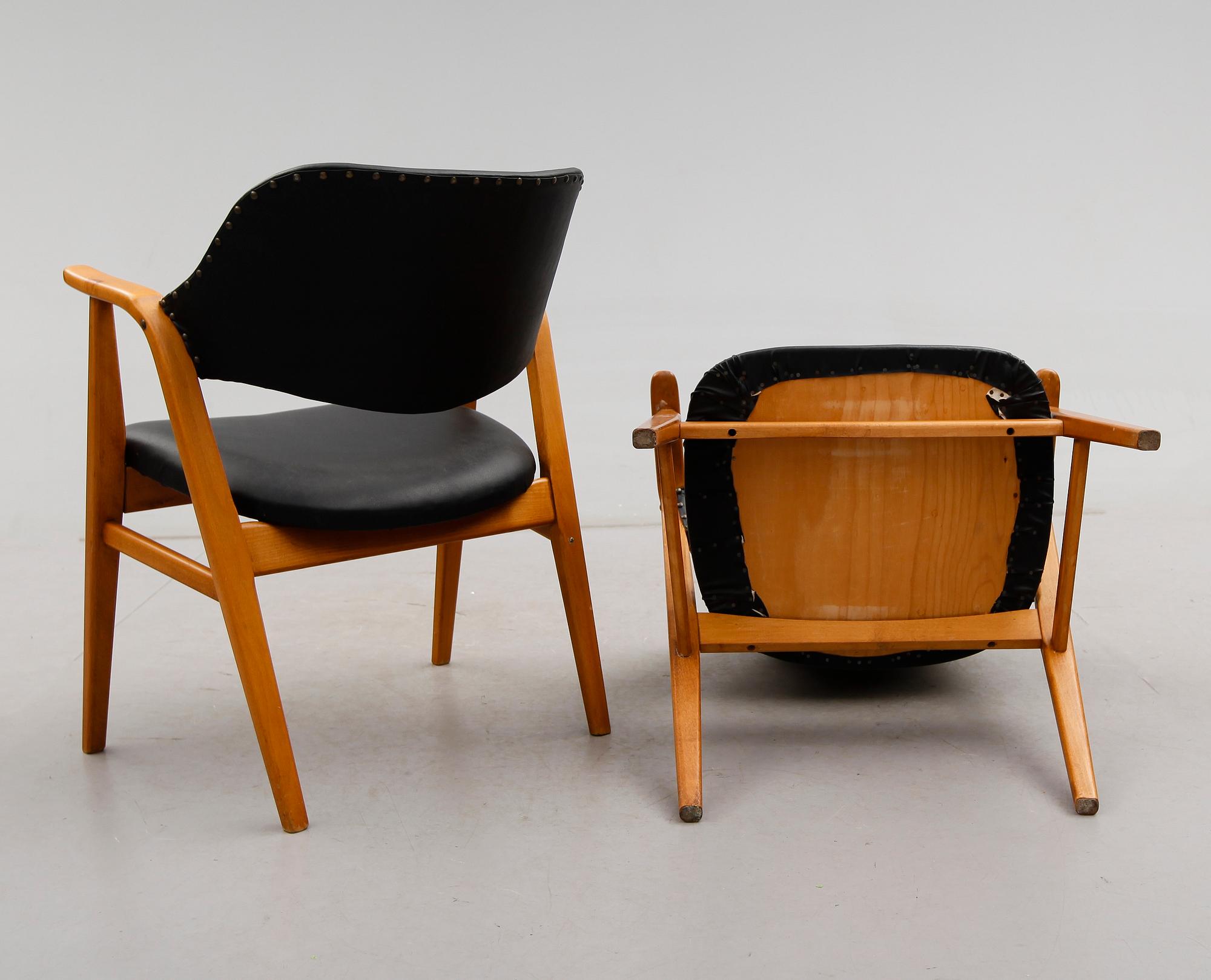 KARMSTOLAR, 1 par, 1960-tal.