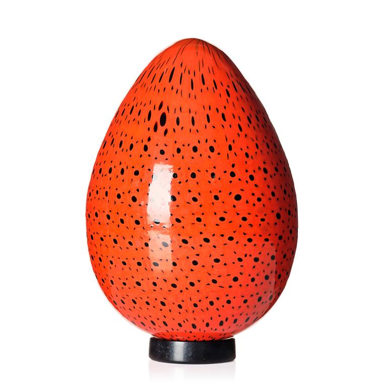 Ludovico Diaz De Santillana, a "murrine" glass egg sculpture, Venini, Murano 1960s.