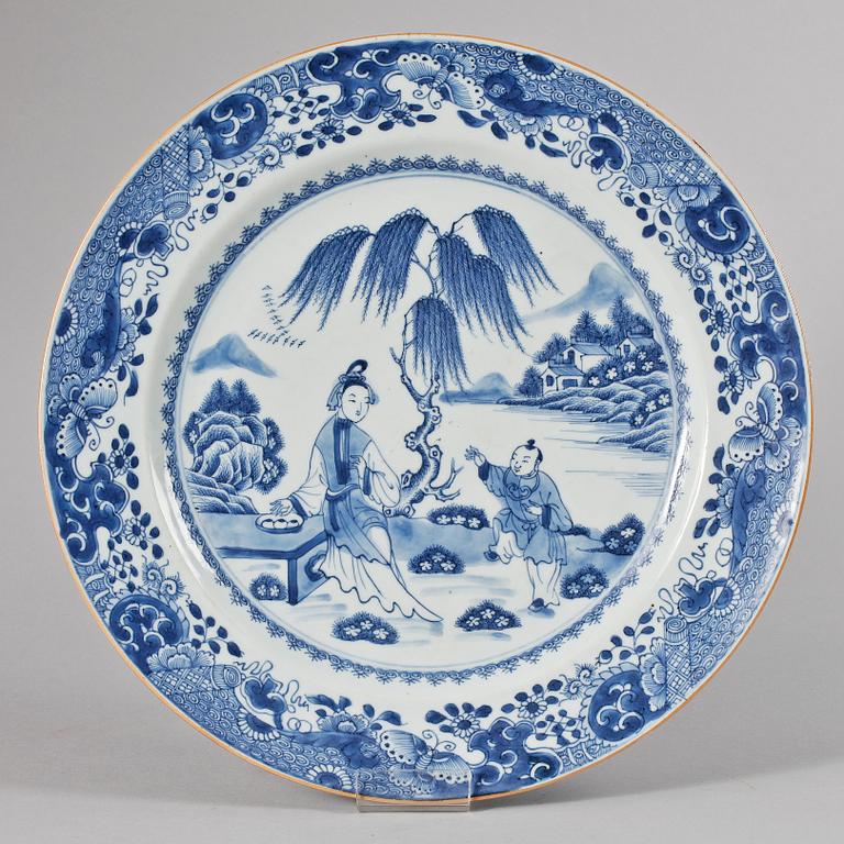 STEKFAT, kompaniporslin.  Qing dynastin, Qianlong (1736-95).