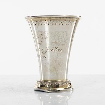 Four Swedish silver beakers, including mark of M Lysell, Trelleborg 1929.