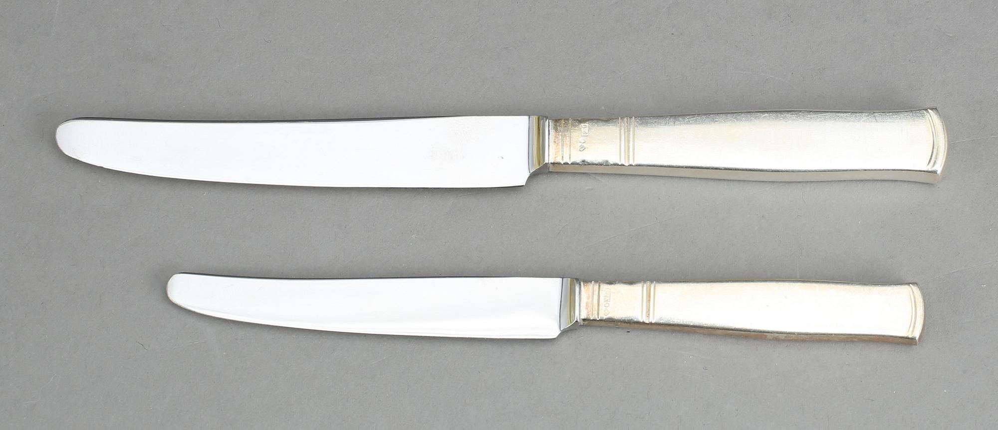 BESTICKSERVIS, 99 delar, "Rosenholm", Guldsmedsaktiebolaget GAB, Stockholm, mestadels 1964-1966. Vikt ca 3035 gram.