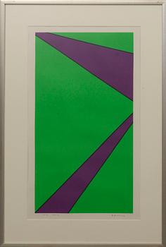 BAERTLING, silkscreen on paper, signed and dated 1970-74.