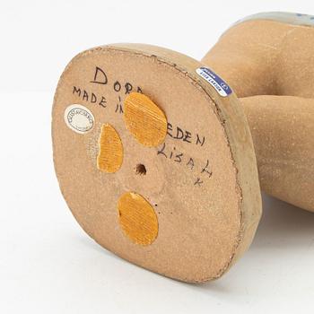 Lisa Larson, figurin, stengods, "Dora", ur serien "ABC-flickor", Gustavsberg.