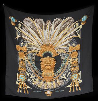 SCARF, siden, "Mexique", design Caty Latham, Hermés, Paris, 1900-talets fjärde kvartal.