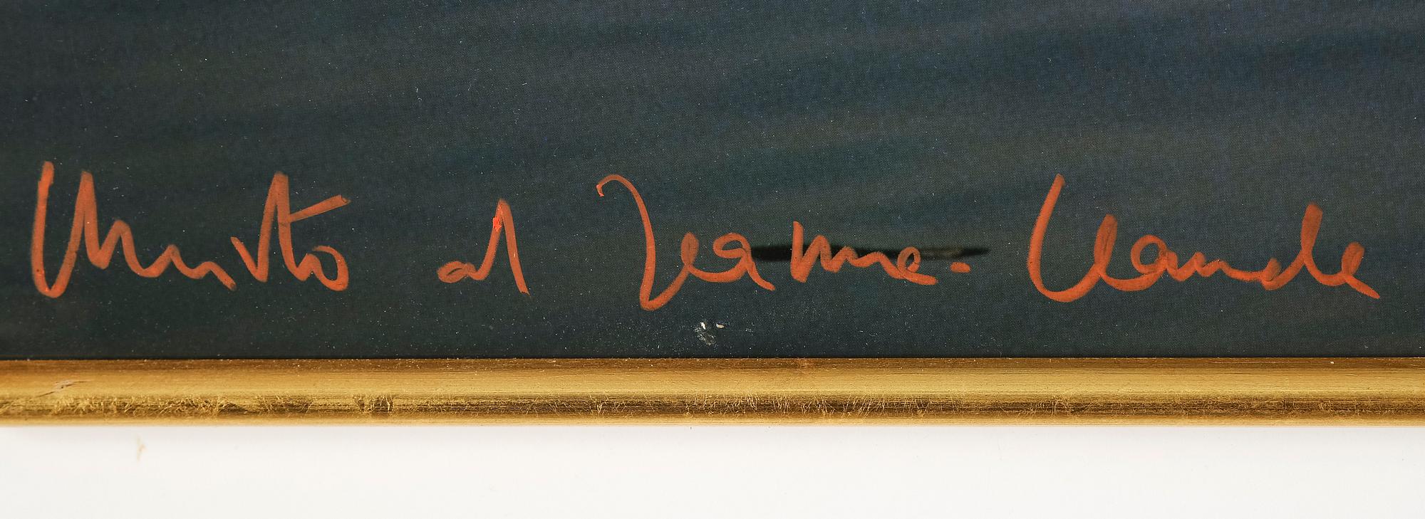 CHRISTO & JEANNE-CLAUDE, offset with fabric, signed,
