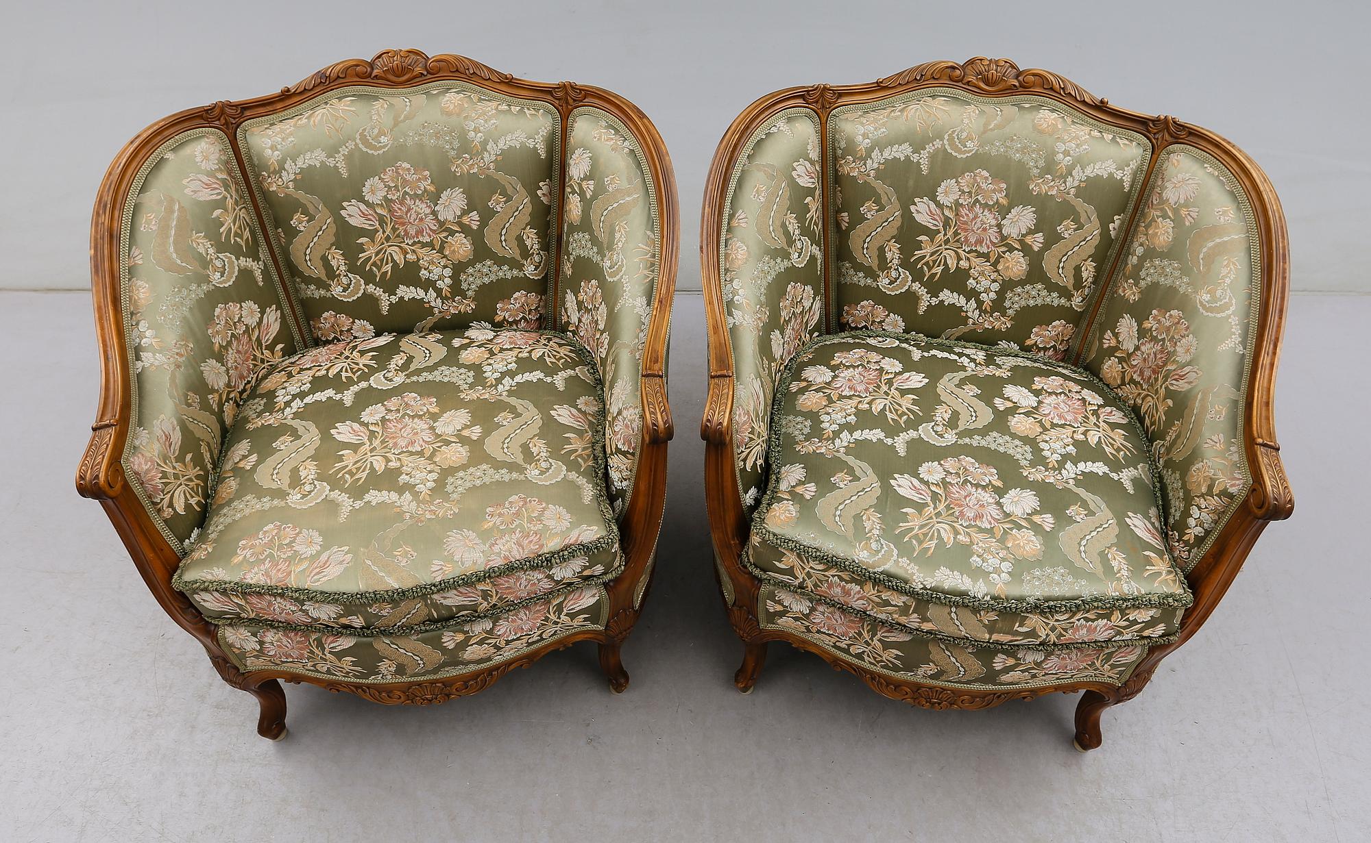 BALJFÅTÖLER, 1 par, 1900-talets andra hälft.