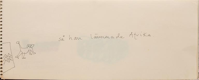 Madeleine Pyk, Sketchbook "One day in the Sahara, thought the Lejonson.....".