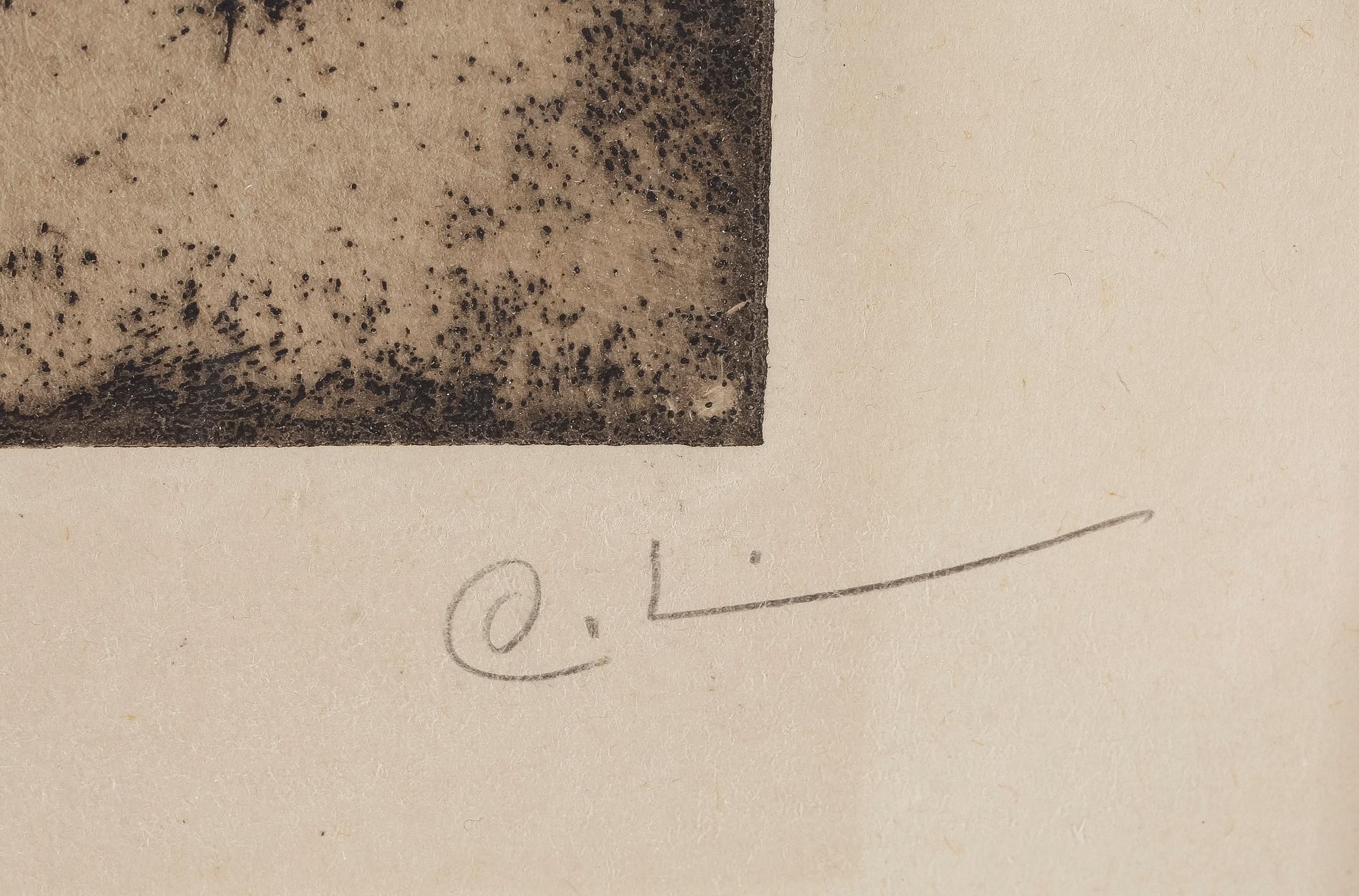 CARL LARSSON, "Erik Axel Karlfeldt" signerad i blyerts.