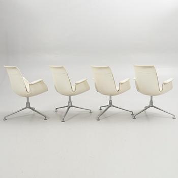 Preben Fabricius & Jørgen Kastholm, Chairs, a pair, "Tulip 6727", Walter Knoll, 20th century.