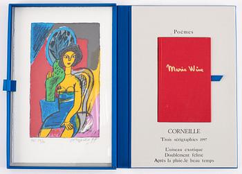 Beverloo Corneille, portfolio with 3 silkscreens in colour, 1997, signed HC 14/15.