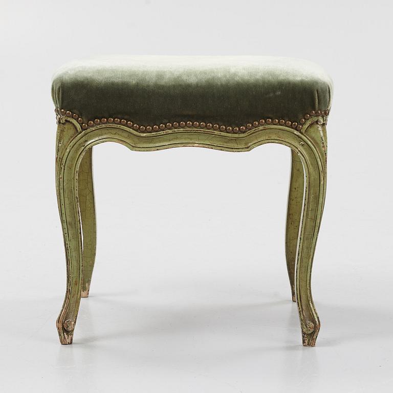 A Rococo style stool, 19th Century.