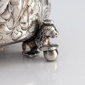 Dryckeskanna, silver, 18-/1900-tal, okänd mästare/utan stämplar, sannolikt Danmark.
