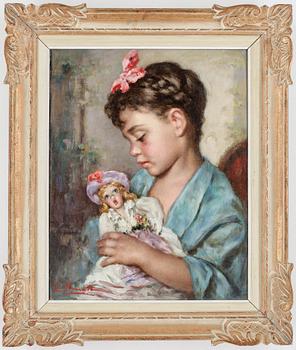 LUIGI AMATO, olja på duk. Sign.