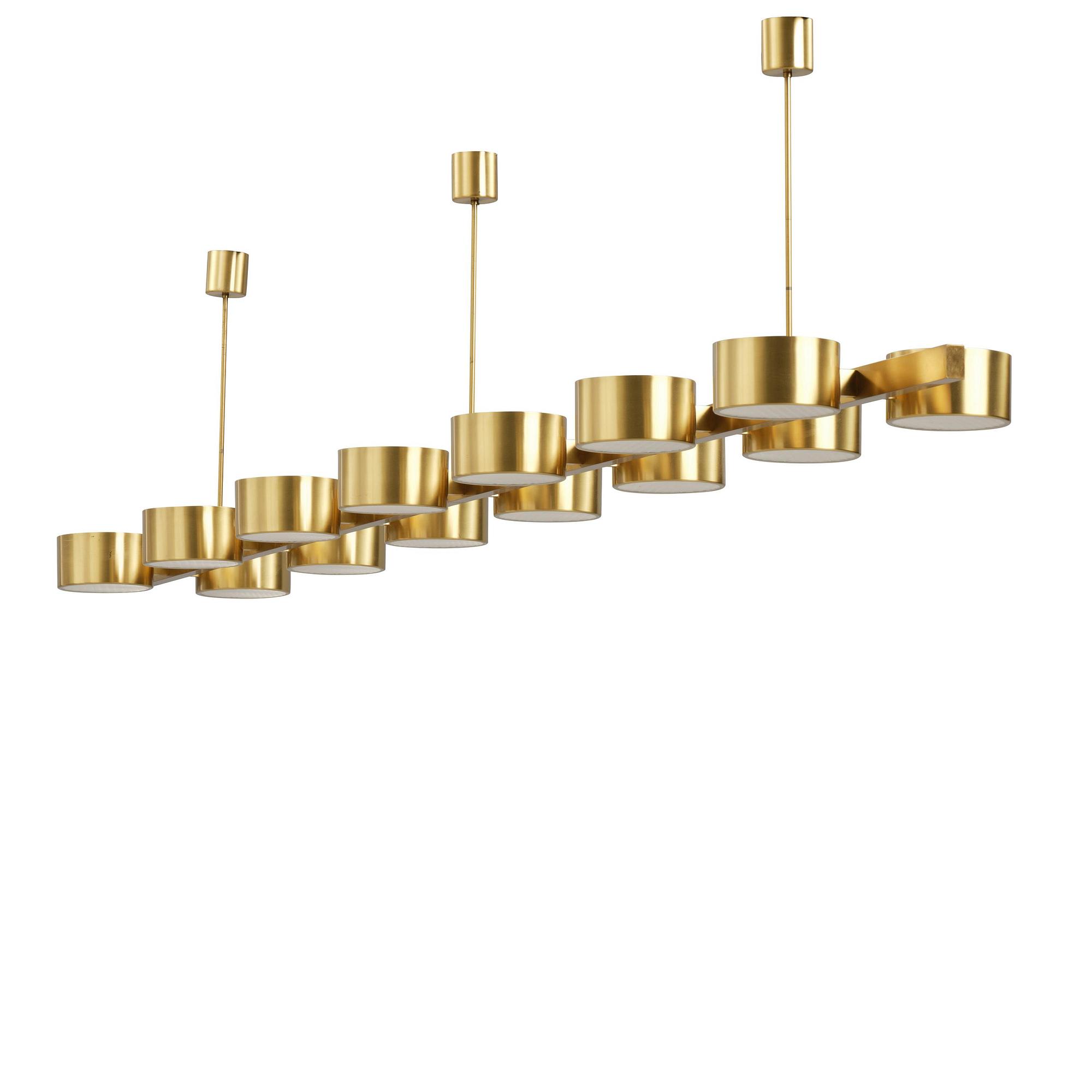 Hans-Agne Jakobsson, a monumental ceiling lamp model T 261/14, Hans-Agne Jakobsson AB, Markaryd, 1950s-60s.