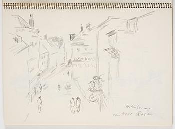 Lotte Laserstein, Skissblock med 23 teckningar varav 3 signerade.