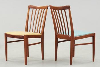 MATSALSSTOLAR / STOLAR, 12 st, "Herrgården", Carl Malmsten, Bodafors, mestadels 1960-tal.