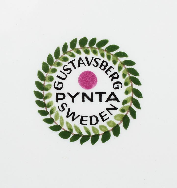 SERVISDELAR, 10 st, porslin "Pynta", Stig Lindberg, Gustavsberg, 1900-talets andra hälft.