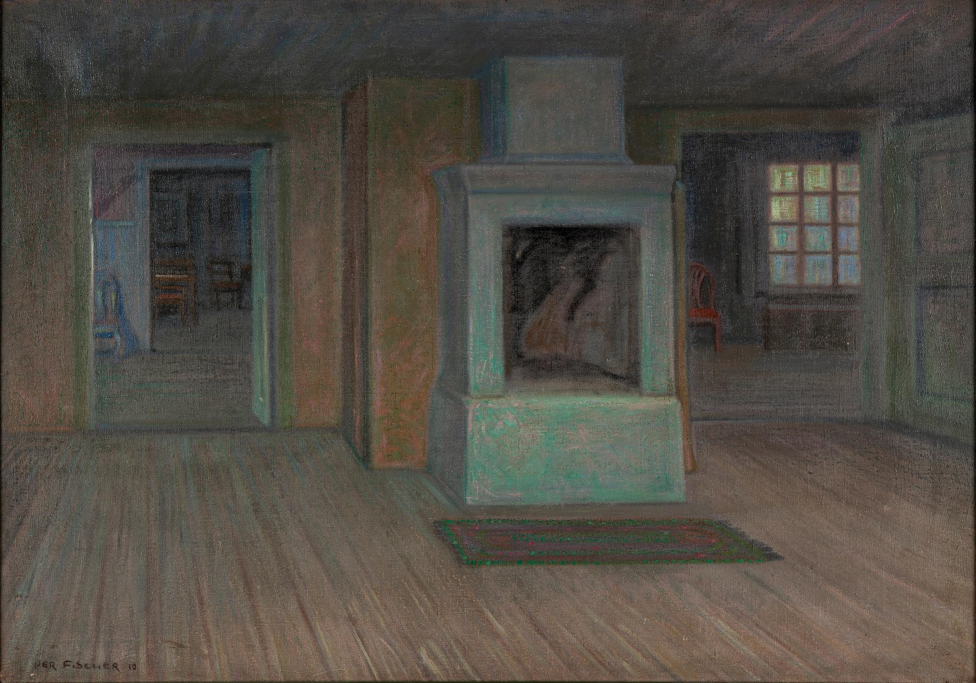 PER FISCHER, oil on canvas, signed and dated 1910.