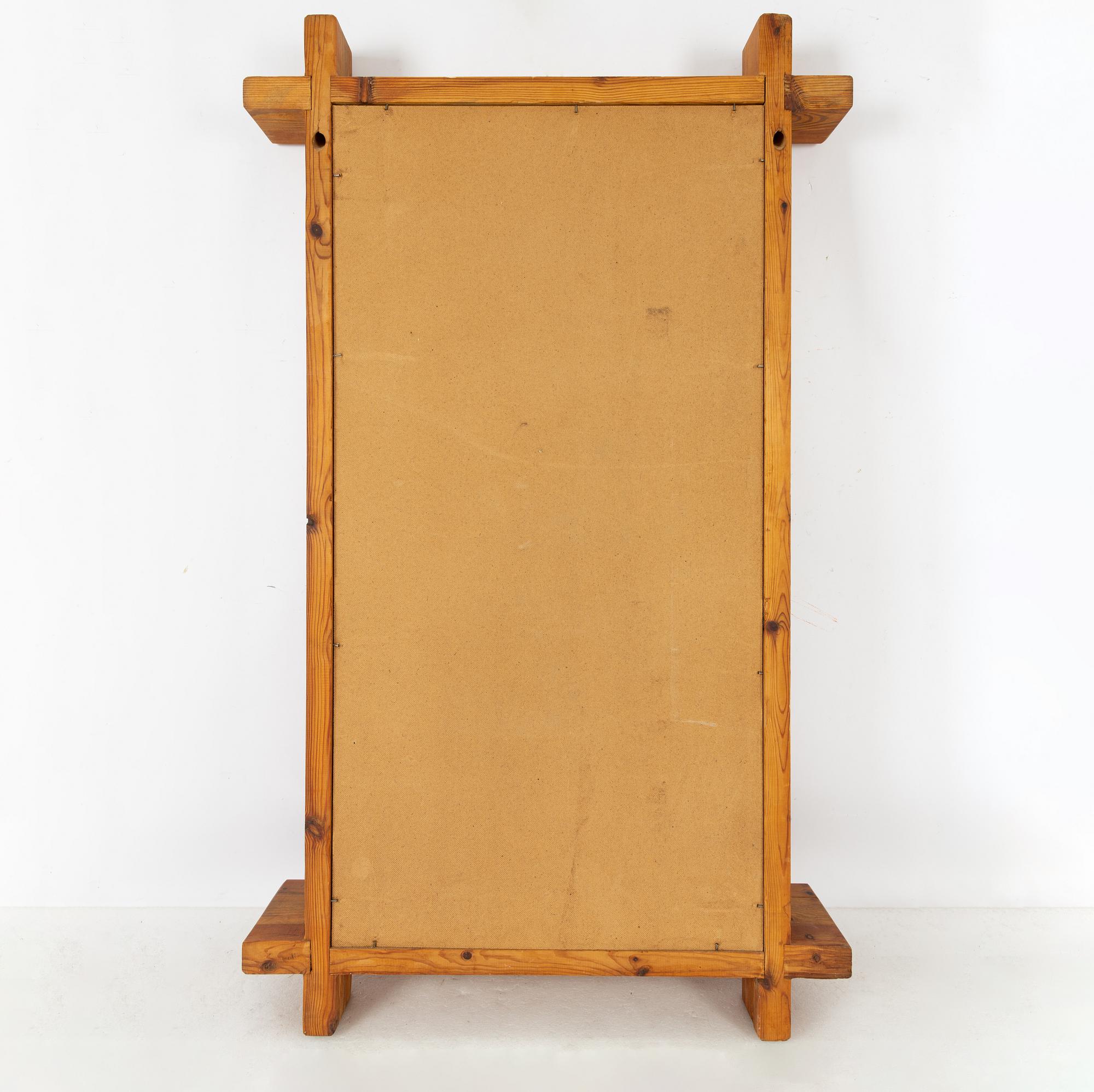 A pine mirror, 1970's.