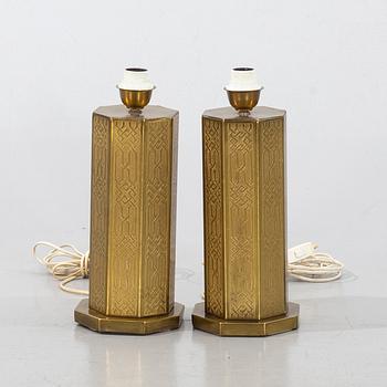 A PAIR OF TABLE LAMPS, 1960's.