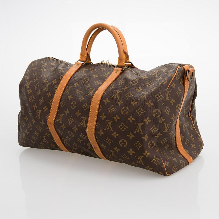 Louis Vuitton, A Monogram 'Keepall Bandouliere 50' weekendbag.