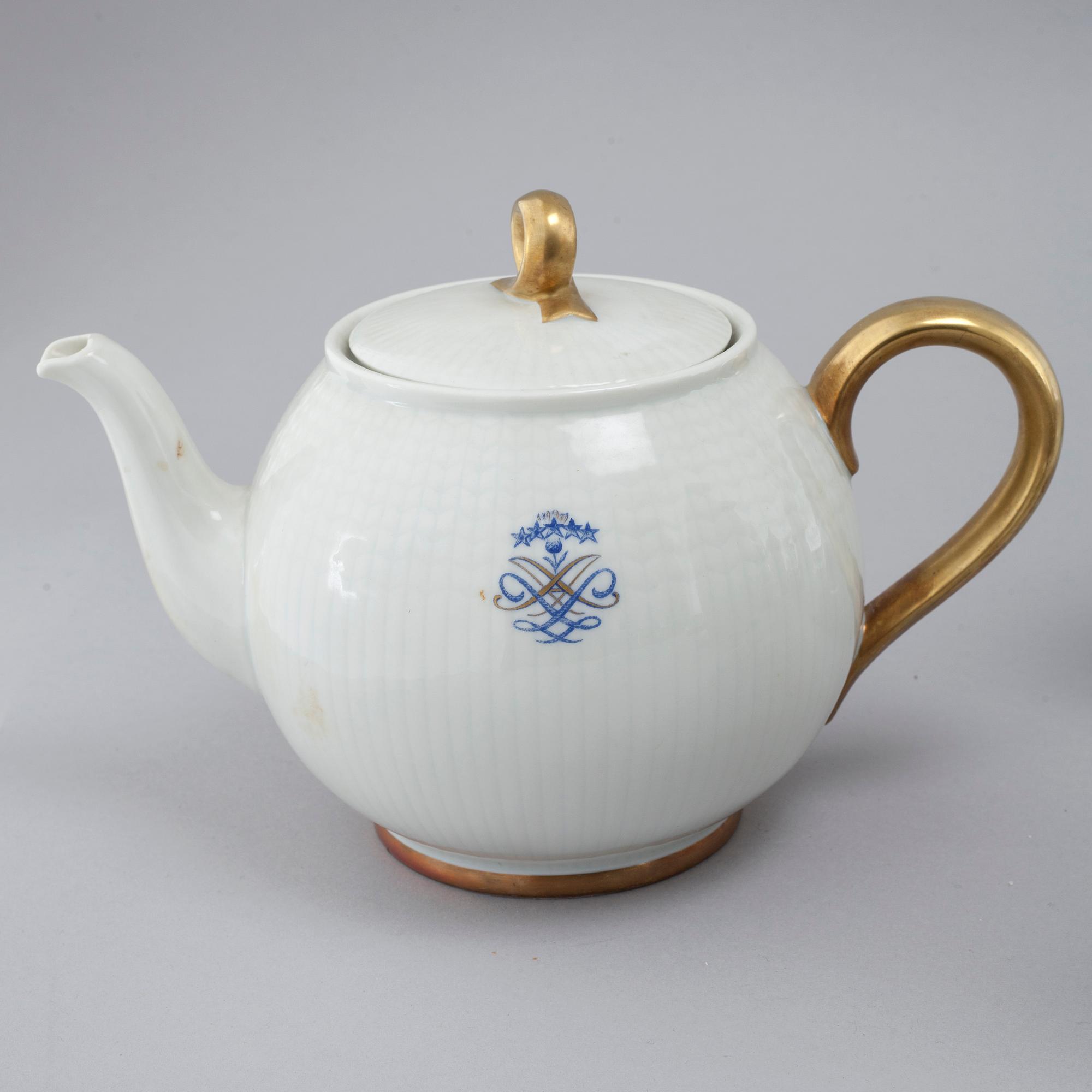 SERVIS, 119 delar, "Swedish Grace" med monogram, porslin, Rörstrand, 1900-tal.