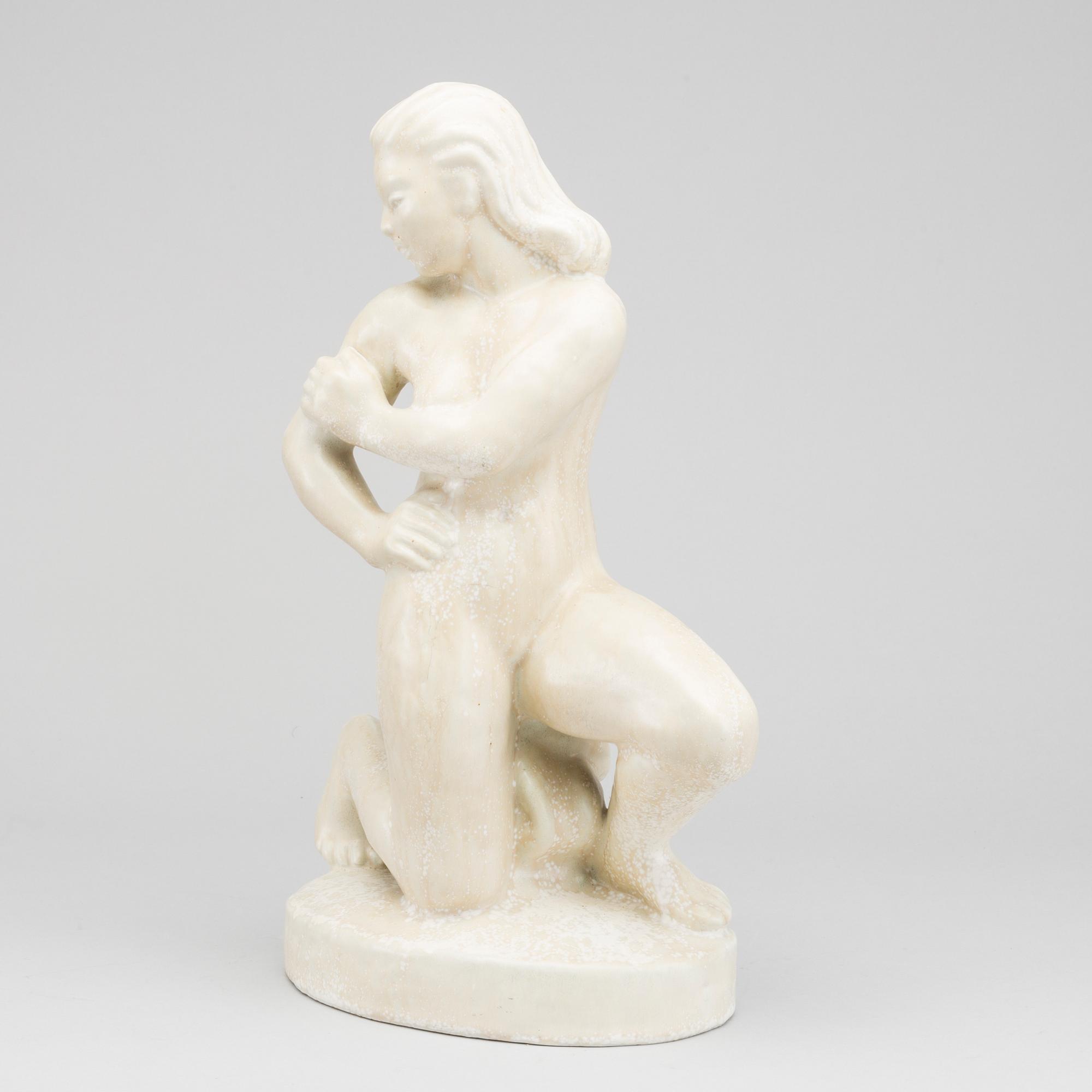 HARALD SALOMON, signed stoneware sculpture.