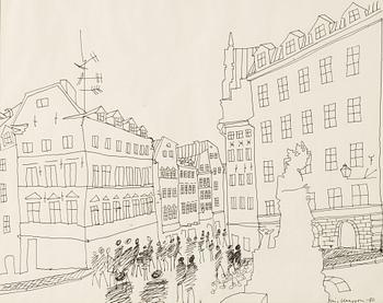 Stig Claesson, ink, signed and dated -80.