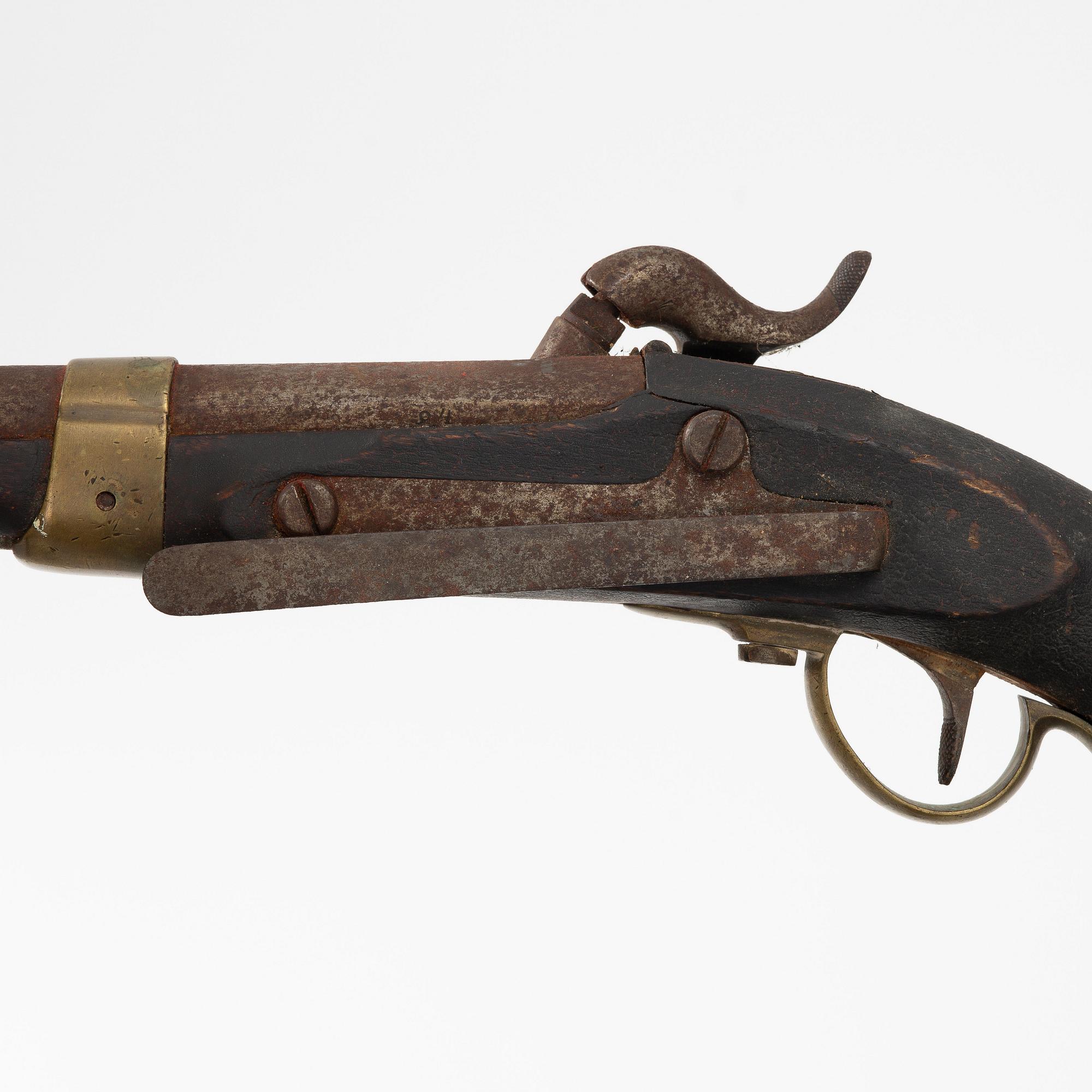 Percussion lock pistol, Swedish, 1845 Navy pattern.