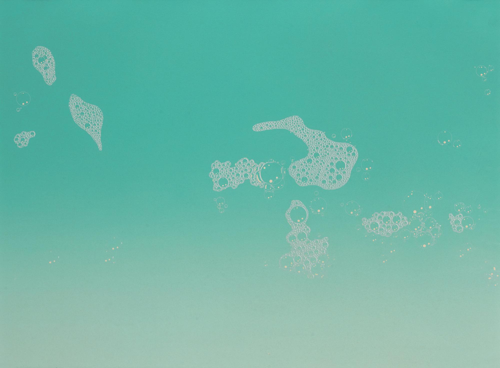 Edward Ruscha, "Blue Suds, Green Suds, Grey Suds".