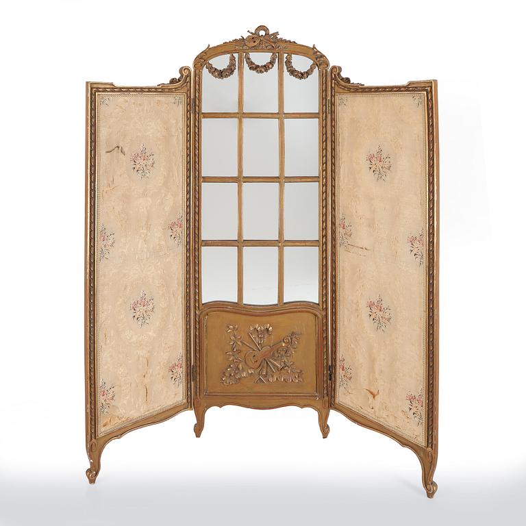 VIKSKÄRM, gustaviansk stil, 1900-tal.