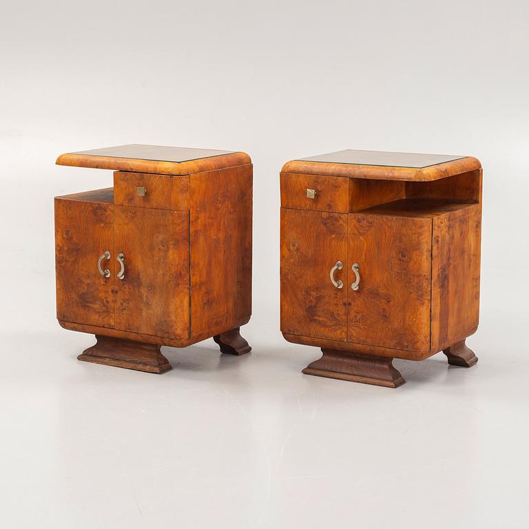 A pair of smoking tables, 1930's.
