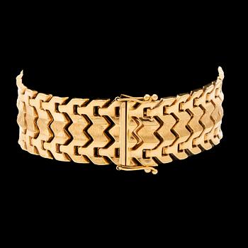 Goldbracelet 18k gold, 32,3 g, approx 19 x 2 cm.