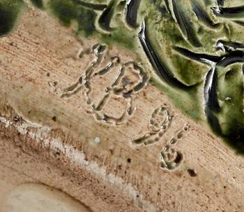 SKÅL, majolika, signerad "KB" o daterad-96.