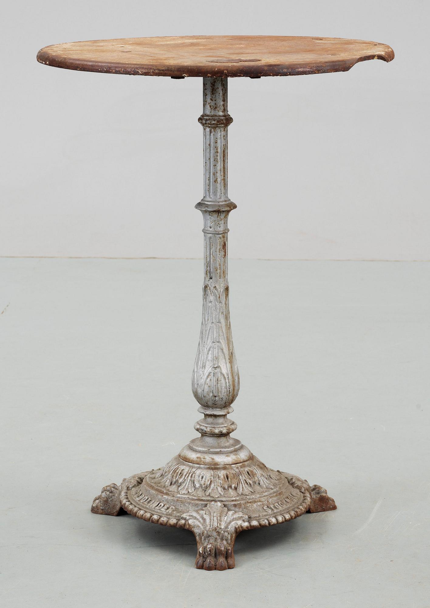 TRÄDGÅRDSBORD, gjutjärn, Bolinder Stockholm omkring 1900.