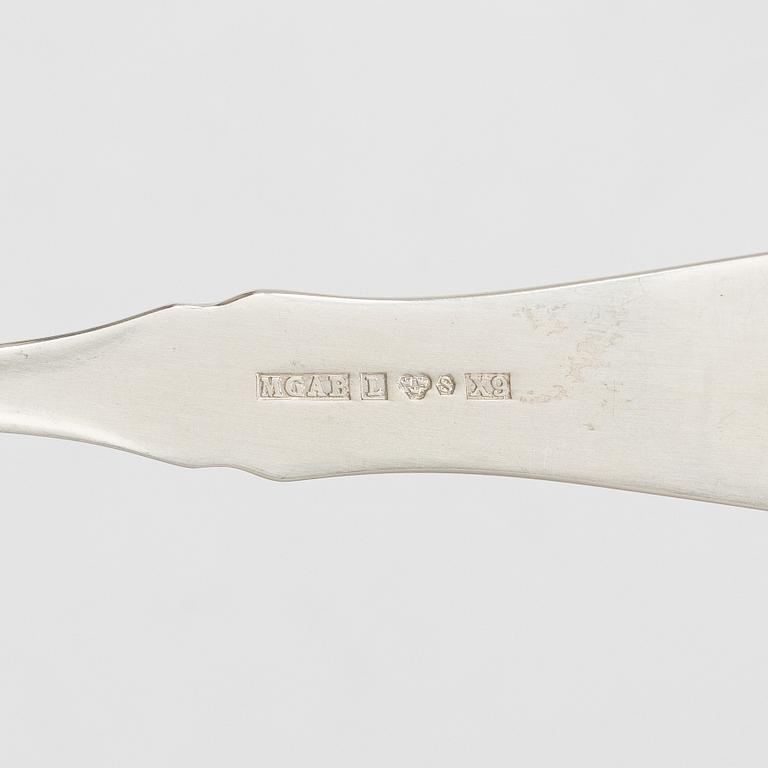 Eric Löfman, A 51-piece silver flatware set, 'Uppsala', Mema, Sweden, 1971-1999.