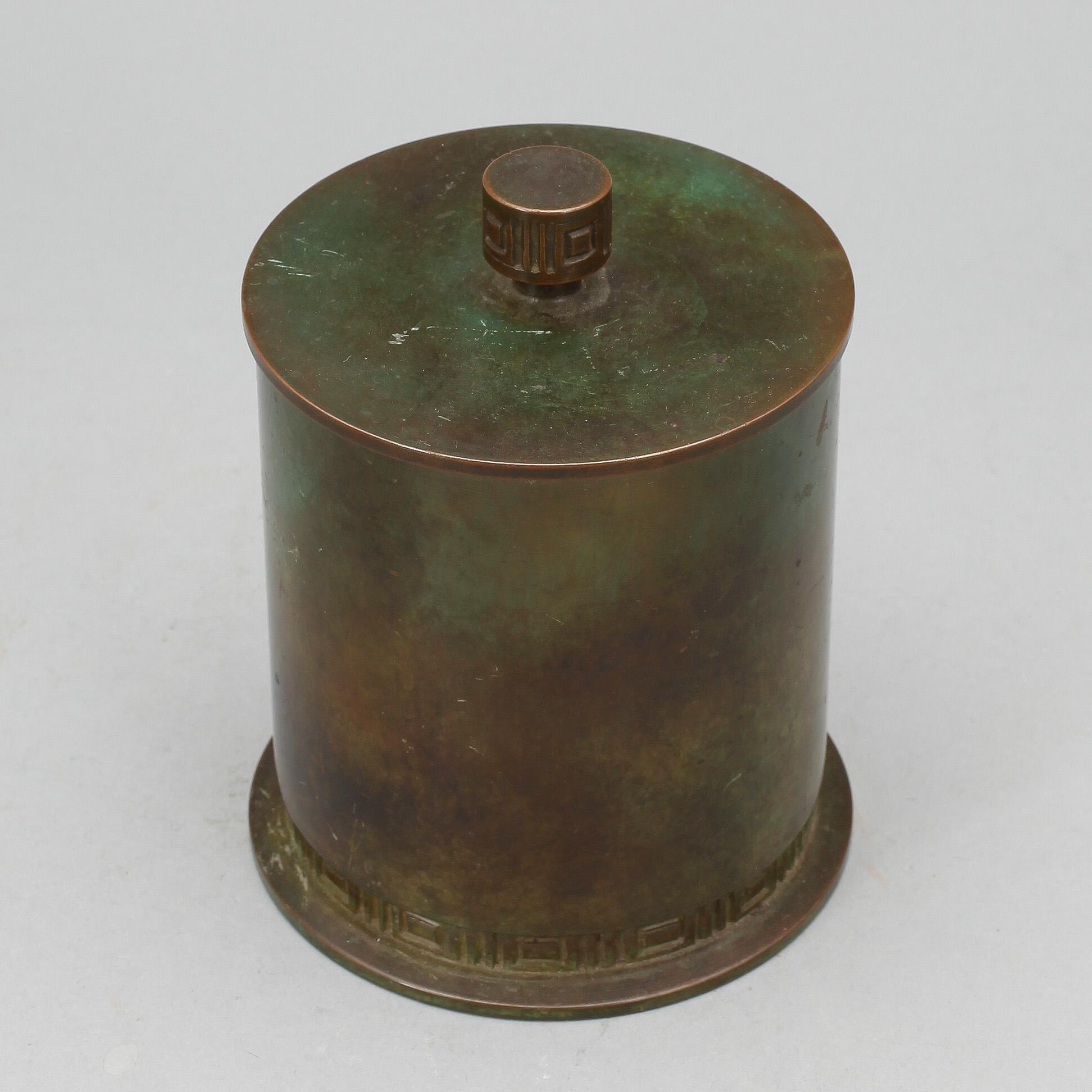 TOBAKSBURK, brons, GAB, 1930-tal.