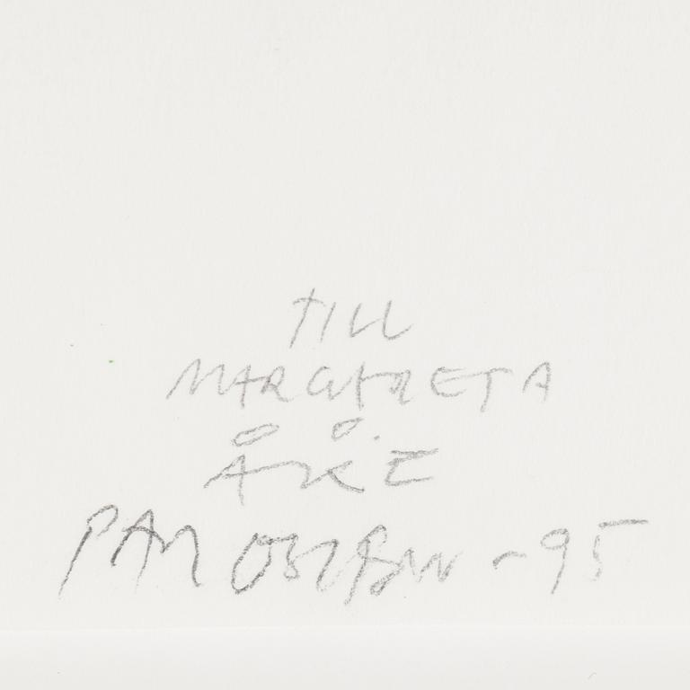 PAUL OSIPOW, acrylic on paper, signed and dated- 95.