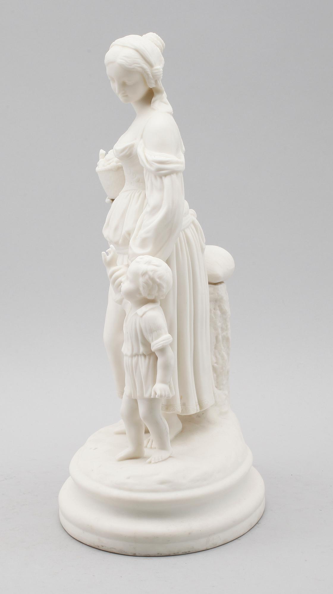 FIGUR, parian, Gustafsberg, 1800-talets andra hälft.