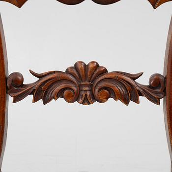 Chairs, 8 pcs, late Empire, mid-19th century.