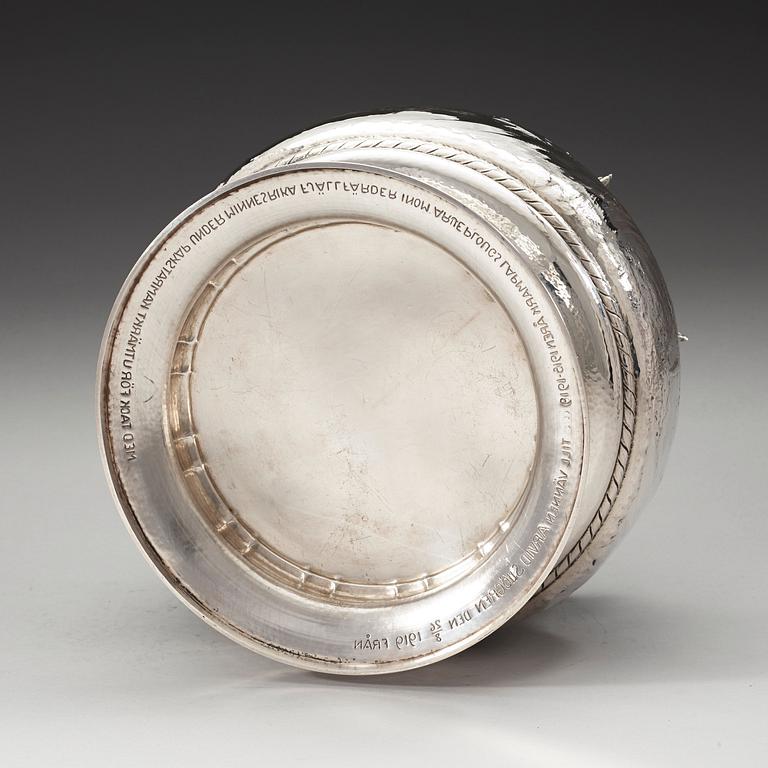 A K. Anderson silver punch bowl, Stockholm 1919.
