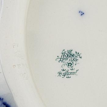Servisdelar, 4 st, flintgods, "Pensé", Rörstrand, omkring år 1900.