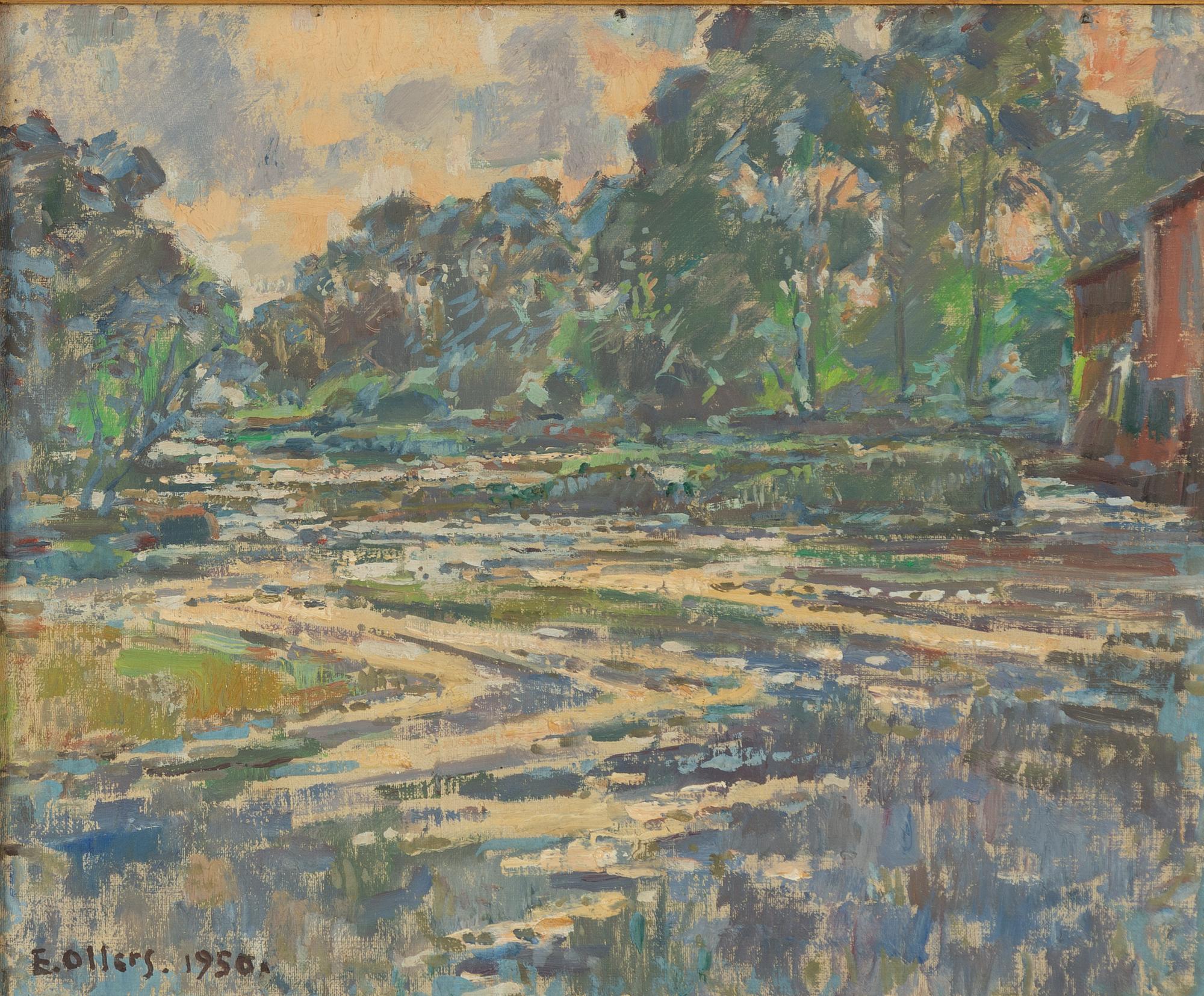 Edvin Ollers, River Landscape.