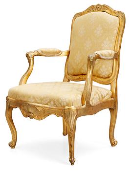 508. A Swedish Rococo 18th century armchair.