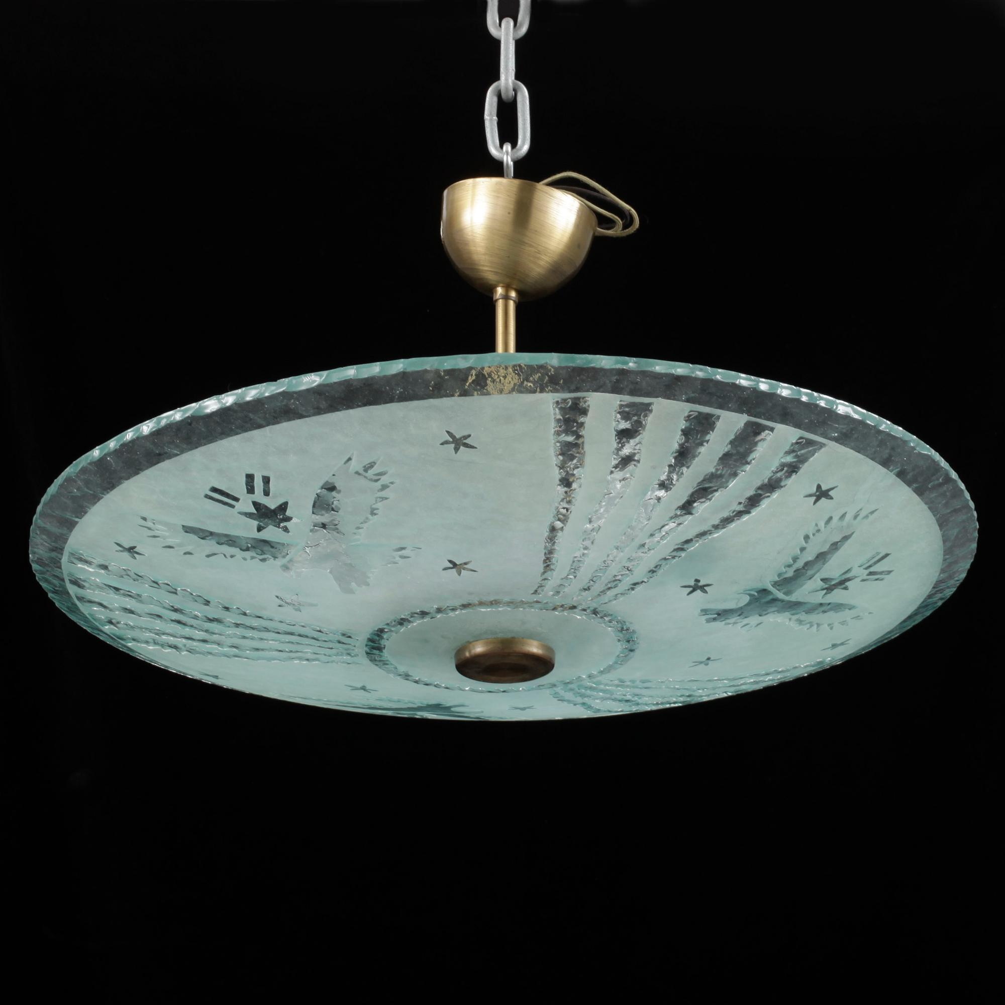 TAKPLAFOND, 1940/1950-tal. Höjd ca 40cm.