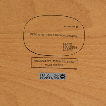 BRUNO MATHSSON & PIET HEIN, a "Superellips" table for Fritz Hansen 1991.