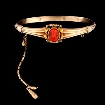 59. A carved coral cameo bracelet.