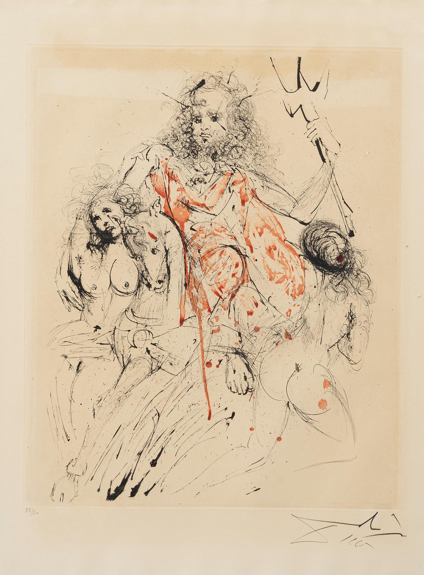 Salvador Dalí, "Poseidon", from "Mythologie".