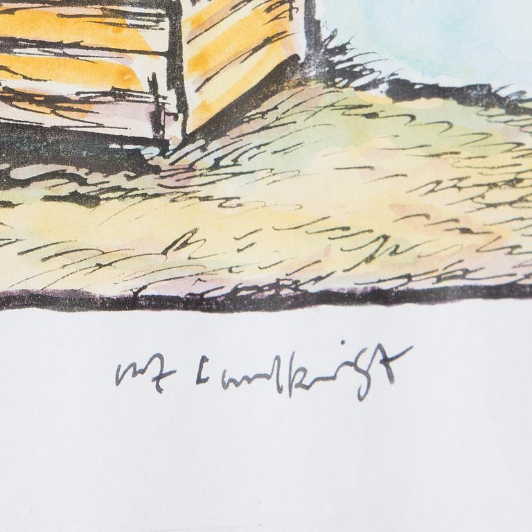 ULF LUNDKVIST, akvarell och tusch, signerad.